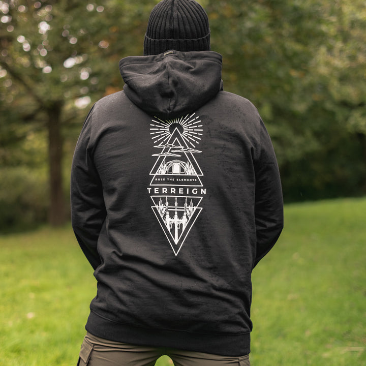 Tri-angler Hoodie - Black with white