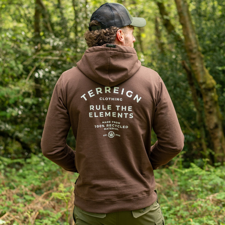 Chronicles hoodie - Brown with white