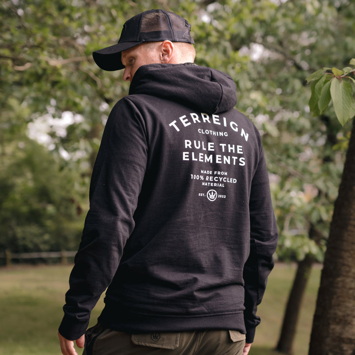 Chronicles Hoodie - Black with white