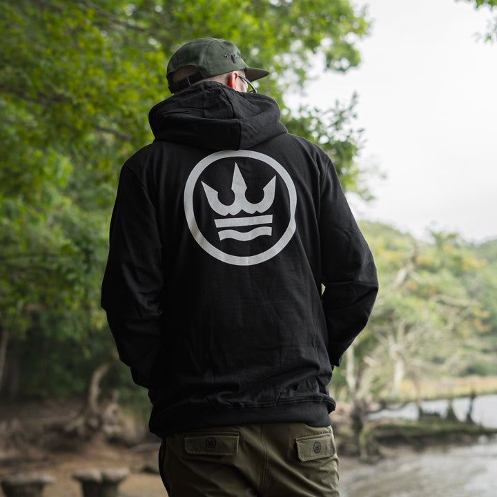 Icon Hoodie - Black with white