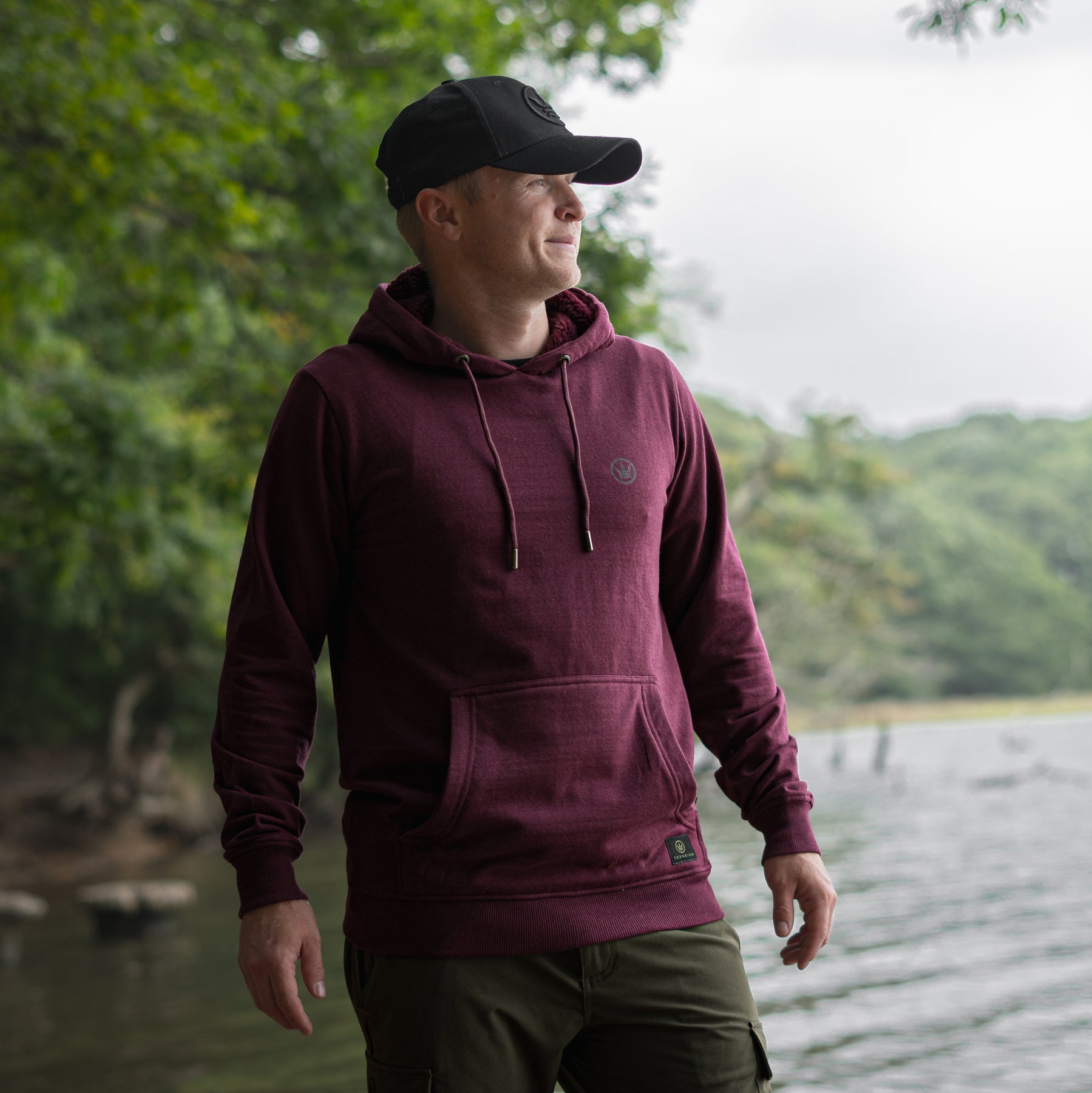 Icon Hoodie Burgundy | 100% Recycled & Sustainable Angling & Outdoor  Clothing – Terreign Clothing