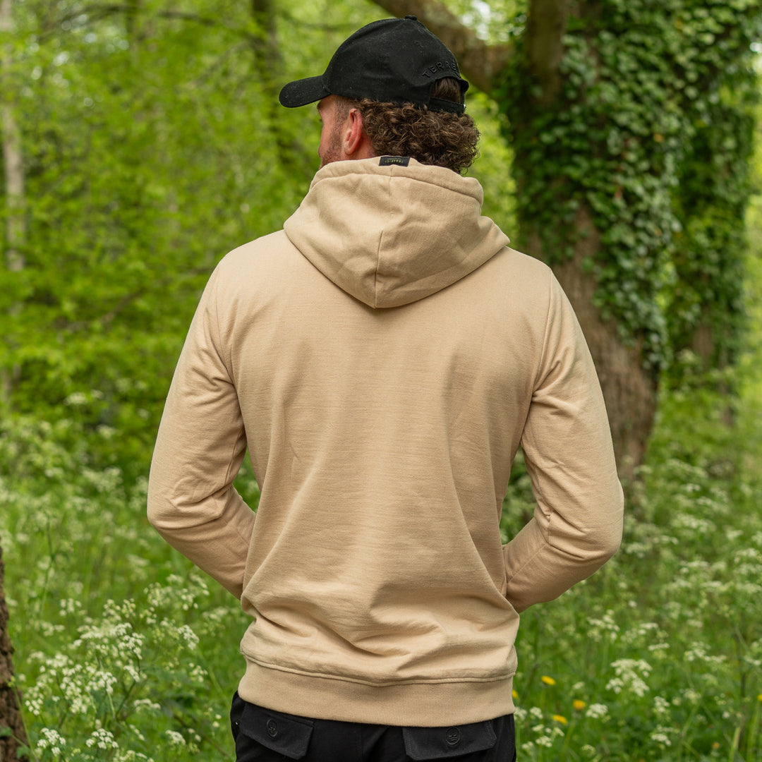 Timeless hoodie - Nude with black