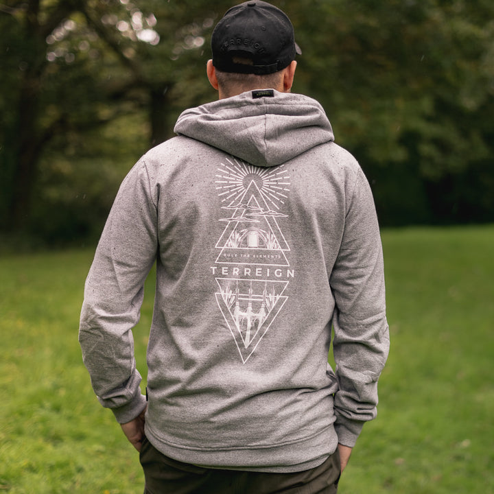 Tri-angler Hoodie Grey with White