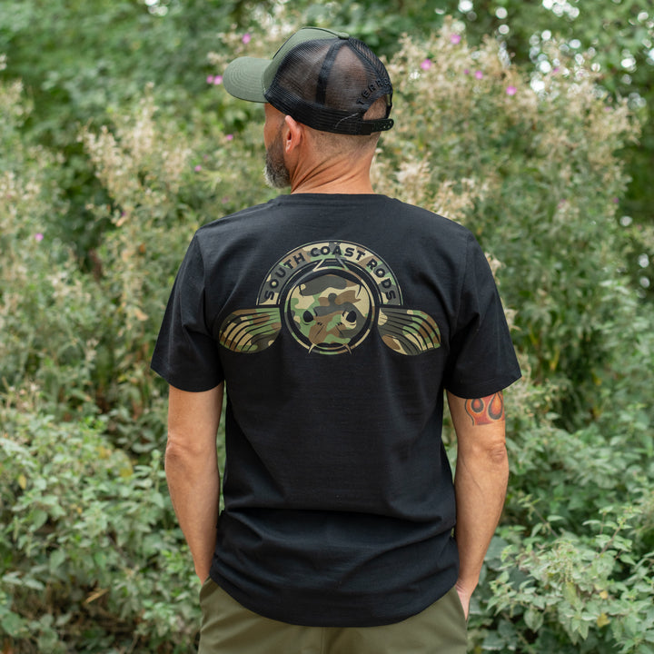 South Coast Rods X Terreign T-shirt - Black with camo
