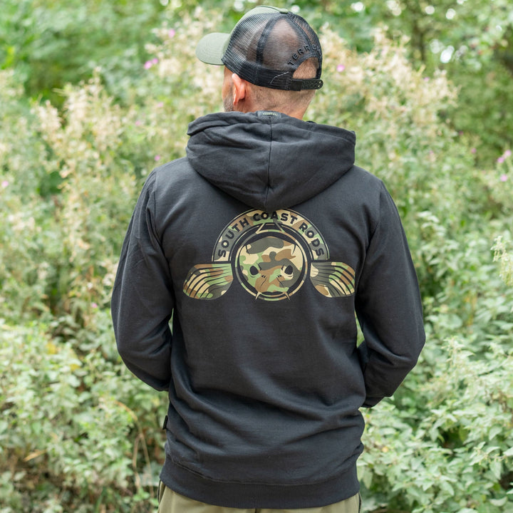 South Coast Rods X Terreign Hoodie - Black with Camo