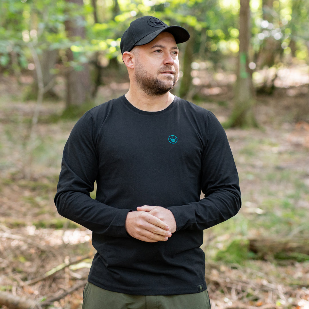 Black Long Sleeve Kingfisher T-shirt