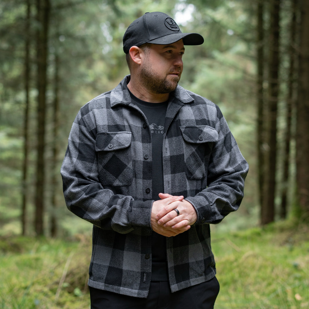 Signature oversize Flannel Shirt - Grey and Black