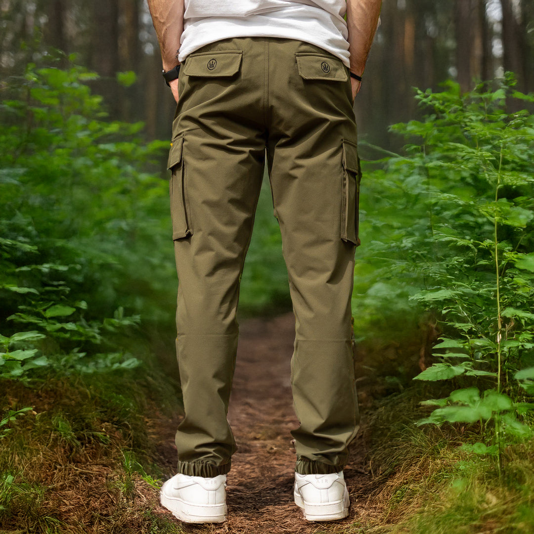 Timeless Cuffed Cargo Trouser  - Green