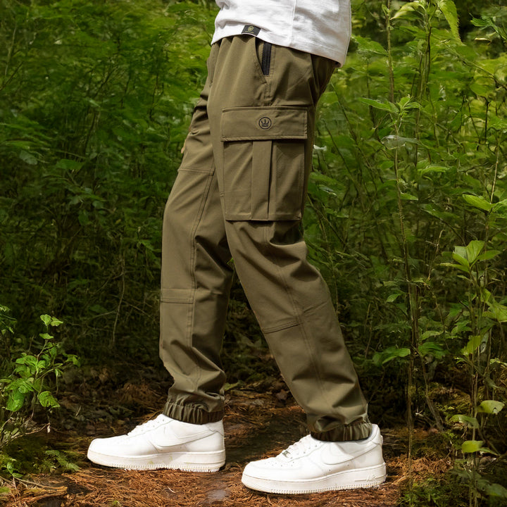 Timeless Cuffed Cargo Trouser  - Green