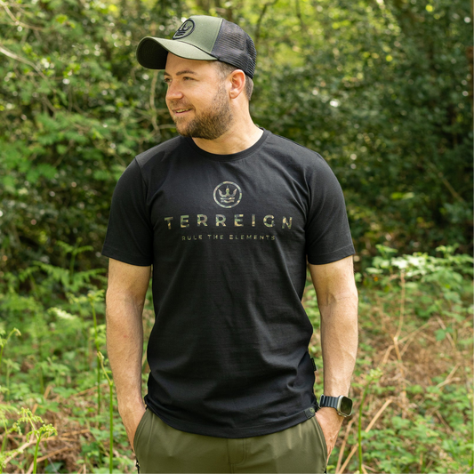 Chesta T-Shirt - Black with camo