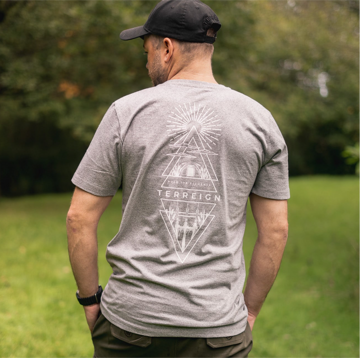 Tri-angler T-Shirt Grey with White