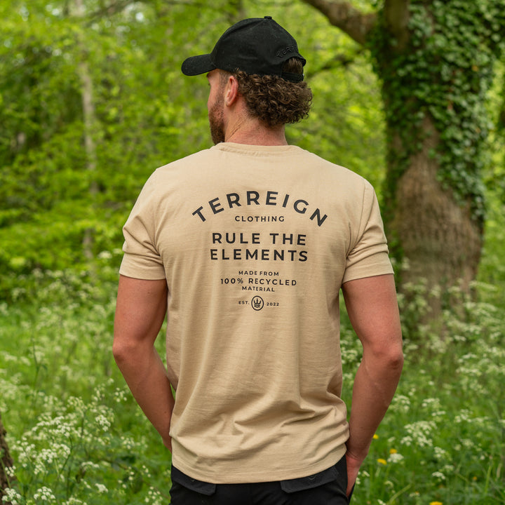 Chronicles T-shirt - Nude with black