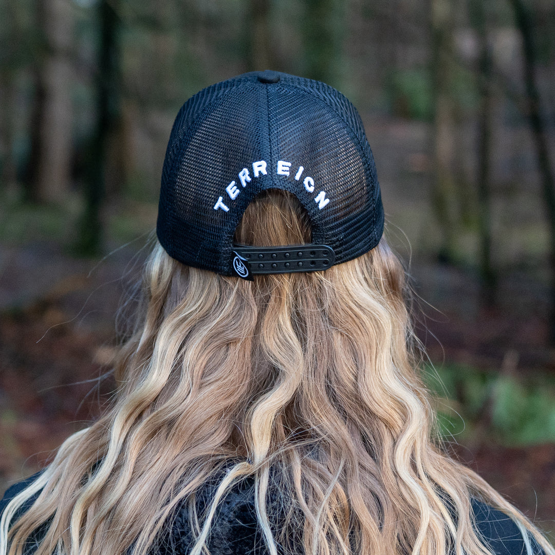 Icon Trucker Cap - Black with White