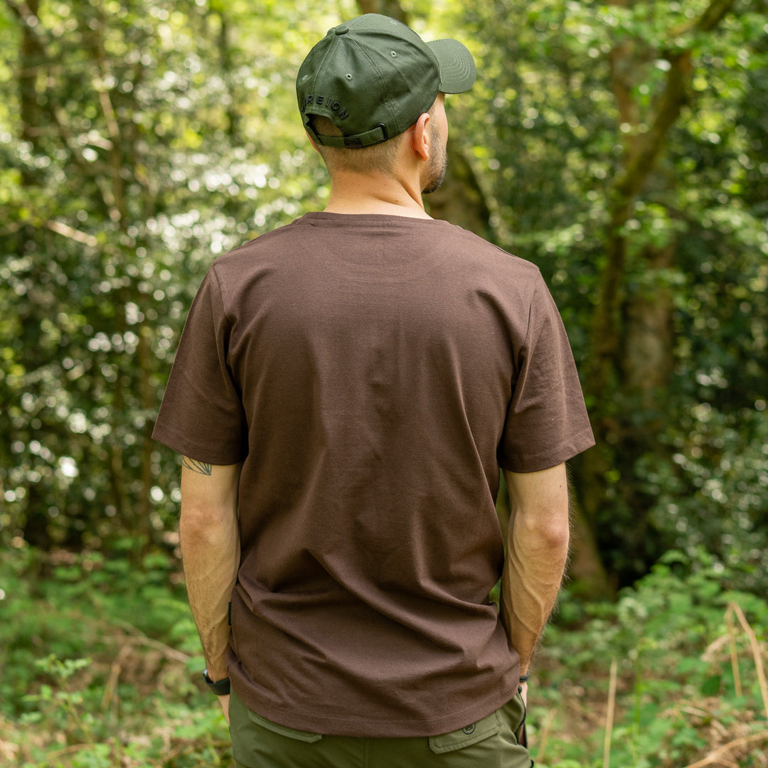 Timeless T-shirt - Brown with white