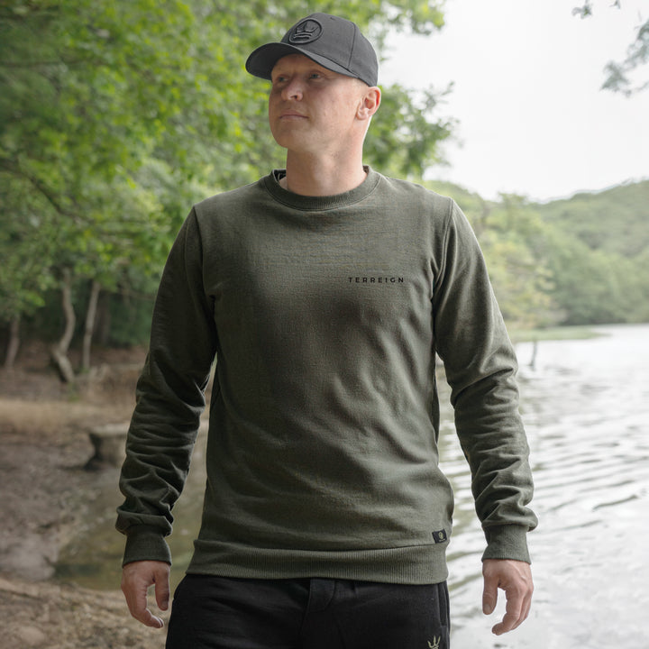 Tri-angler Crew Jumper Earthy Green