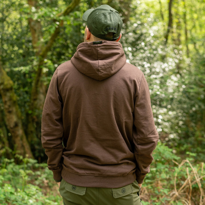 Chesta hoodie - Brown with white