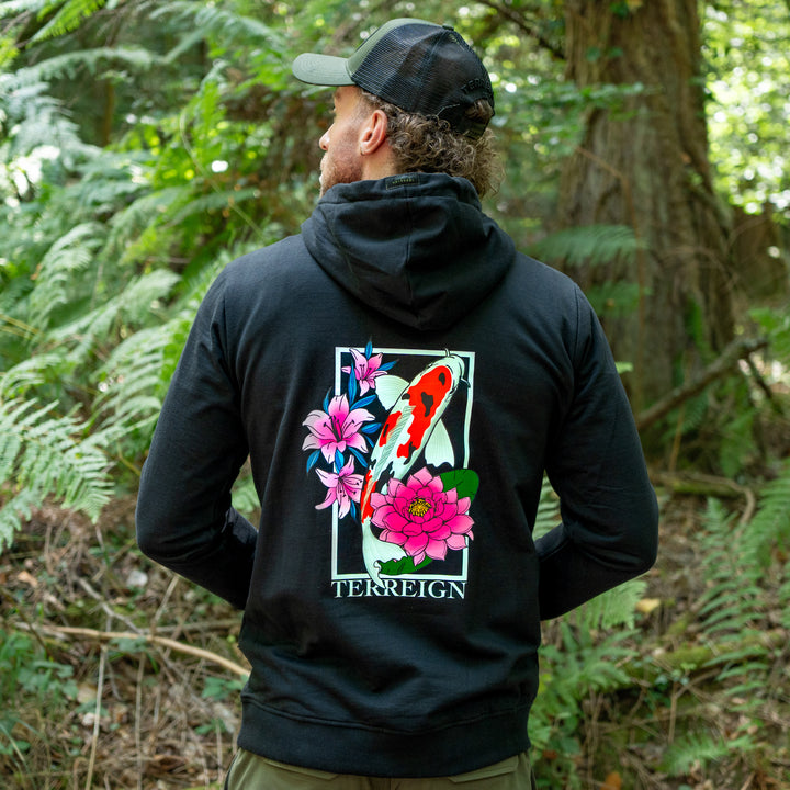 The Koi Hoodie -  Black