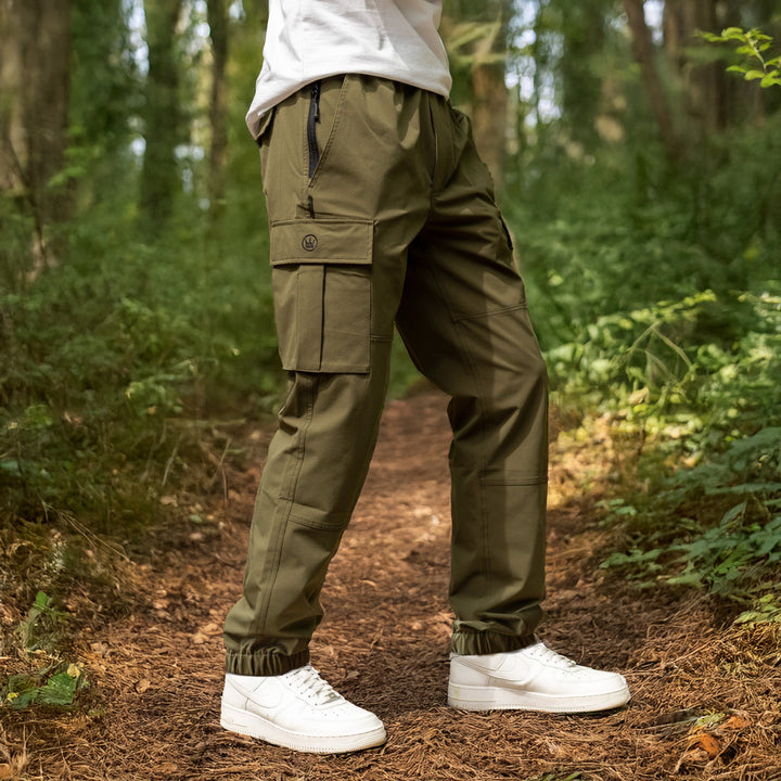 Timeless Cuffed Cargo Trouser  - Green
