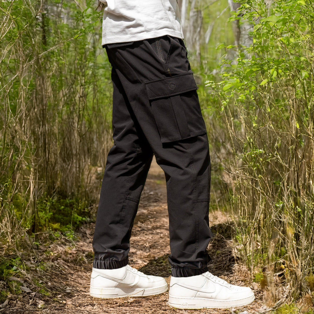 Timeless Cuffed Cargo Trouser - Black