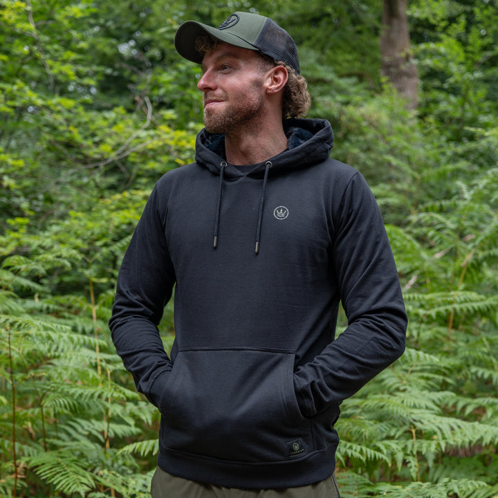 Icon Hoodie - Black with camo