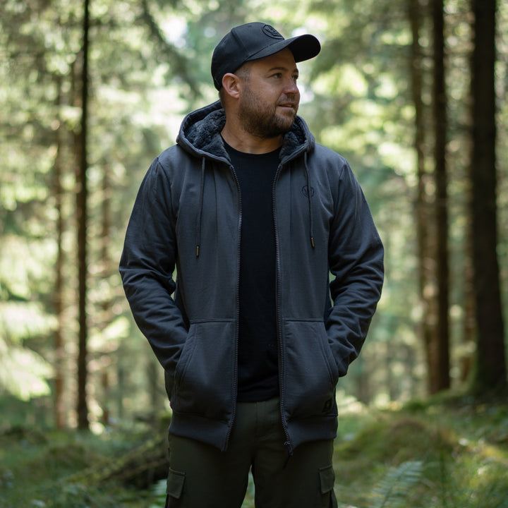 Timeless Zip Hoodie - Charcoal