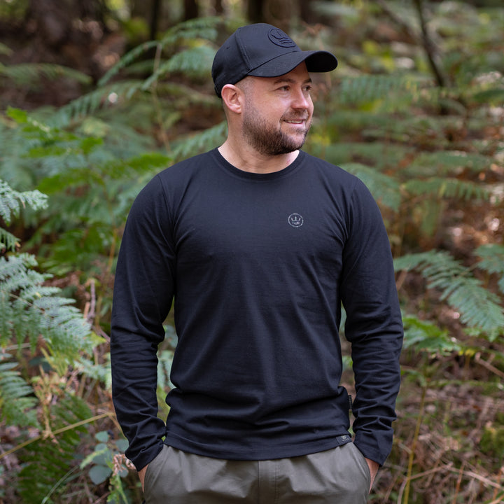 Black Long Sleeve Icon camo T-shirt