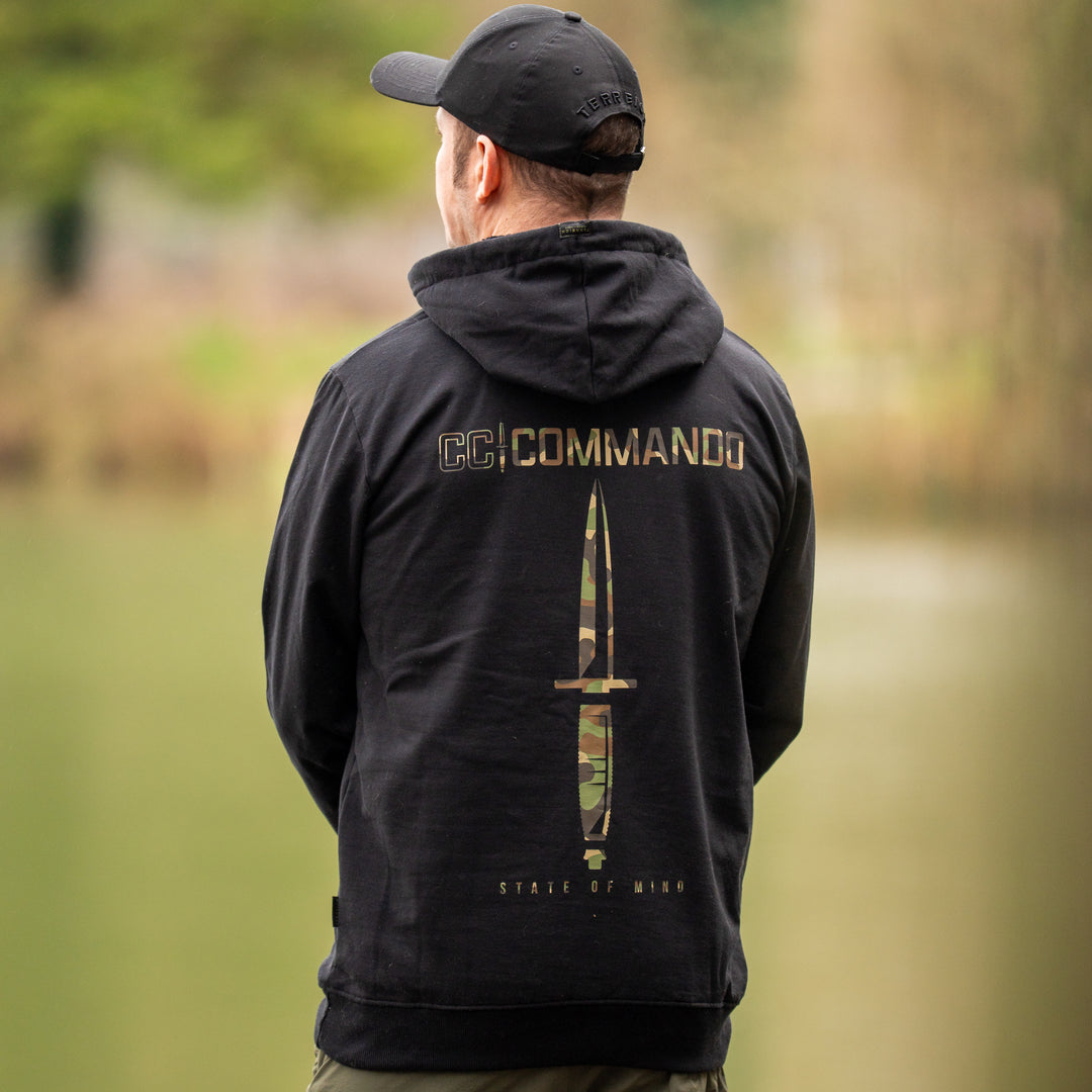 Commando X Terreign Hoodie - Black with Camo Hoodie