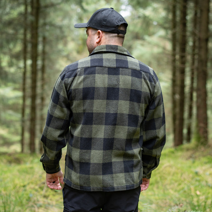 Signature oversize Flannel Shirt - Green and Black