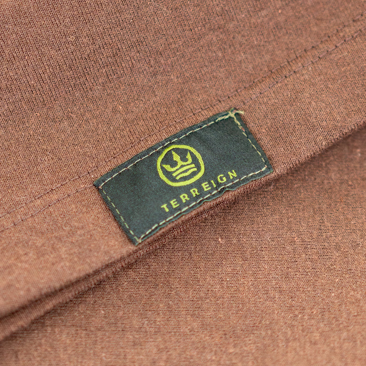 Chronicles T-shirt - Brown with white