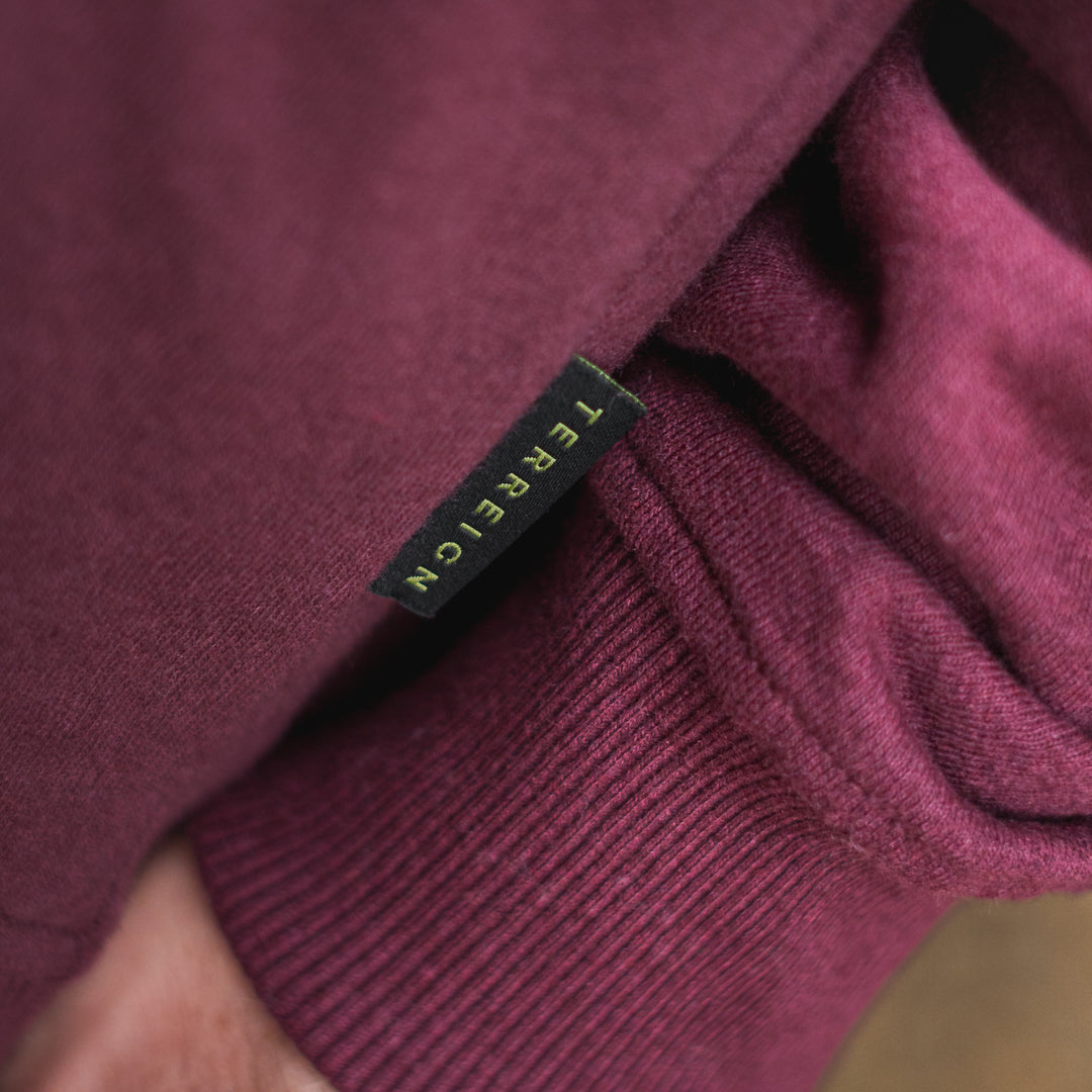 Chesta hoodie - Burgundy with white