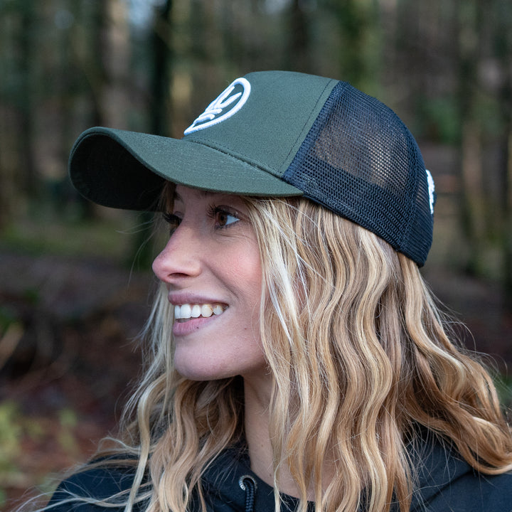 Icon Trucker Cap - Green with White