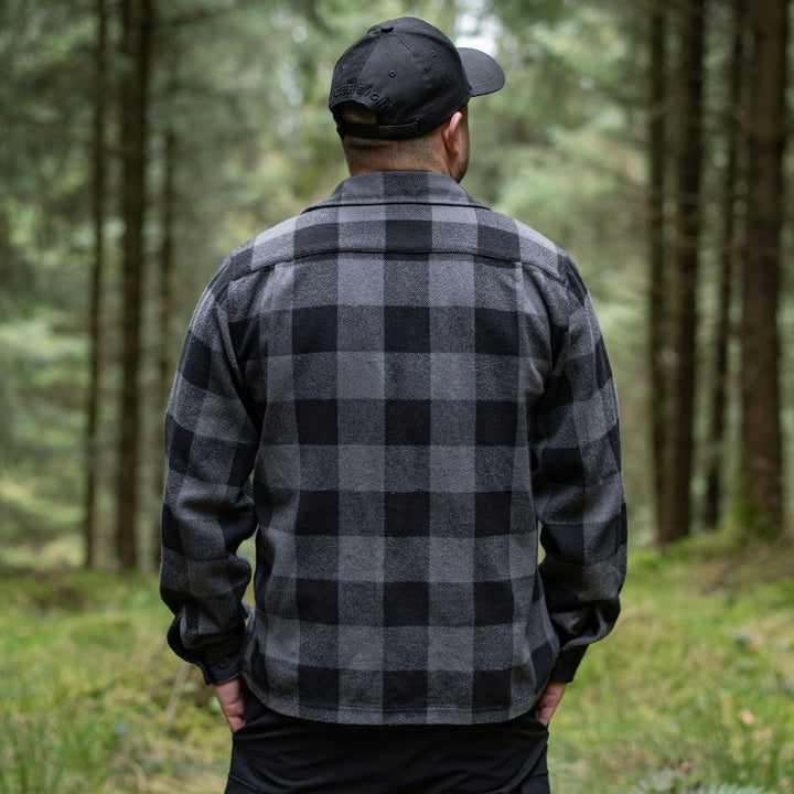 Signature oversize Flannel Shirt - Grey and Black
