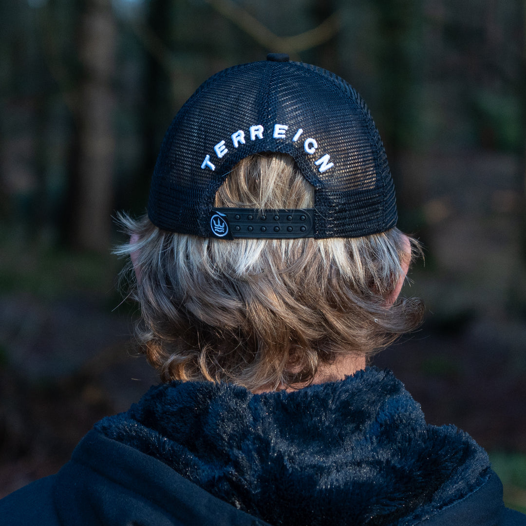 Icon Trucker Cap - Black with White