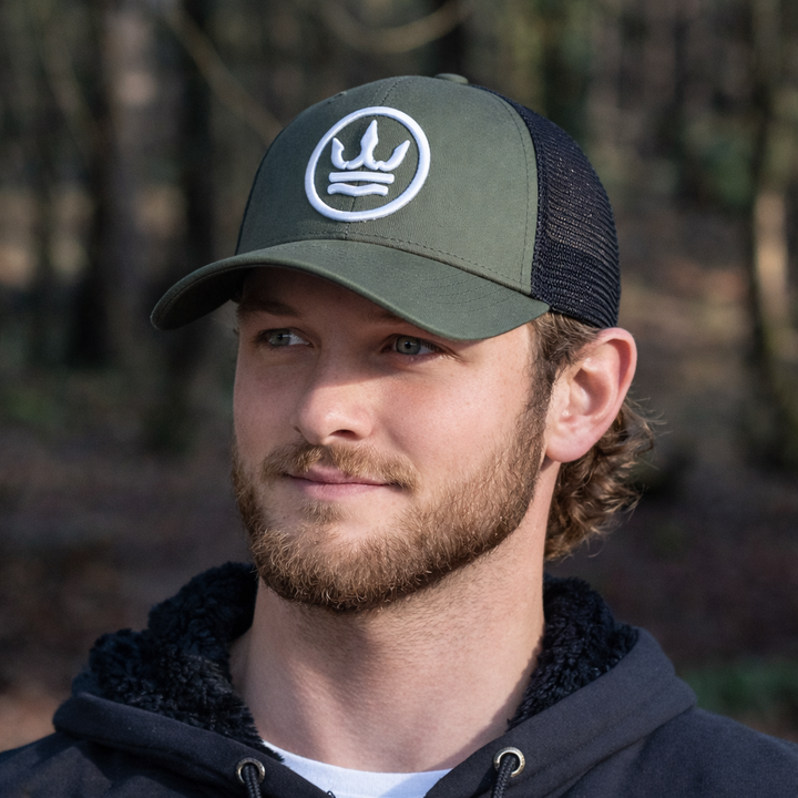 Icon Trucker Cap - Green with White