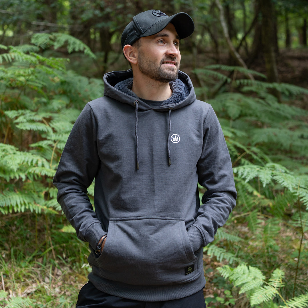 Moonlight Hoodie - Charcoal with White