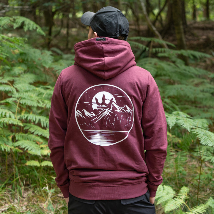 Moonlight Hoodie - Burgundy with White