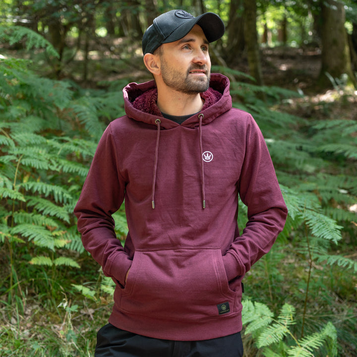 Moonlight Hoodie - Burgundy with White