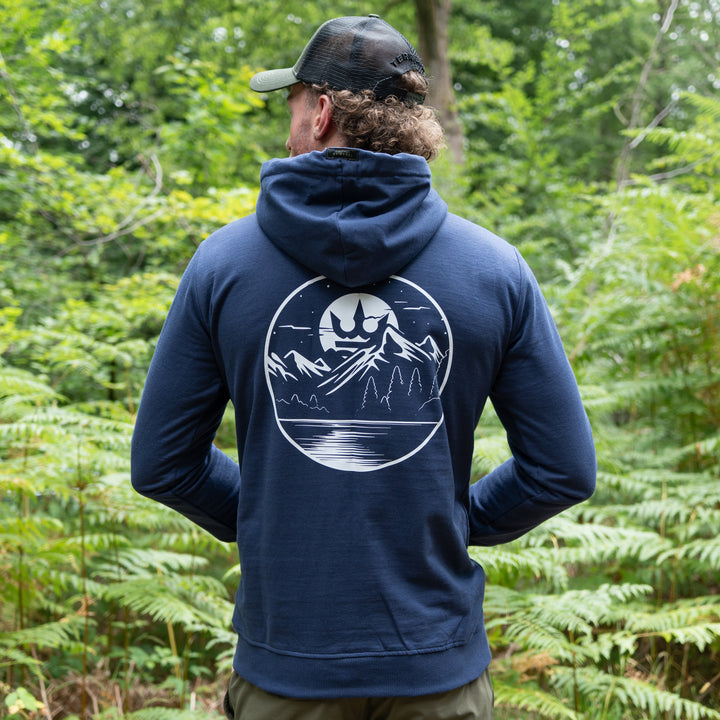 Moonlight Hoodie - Navy with White