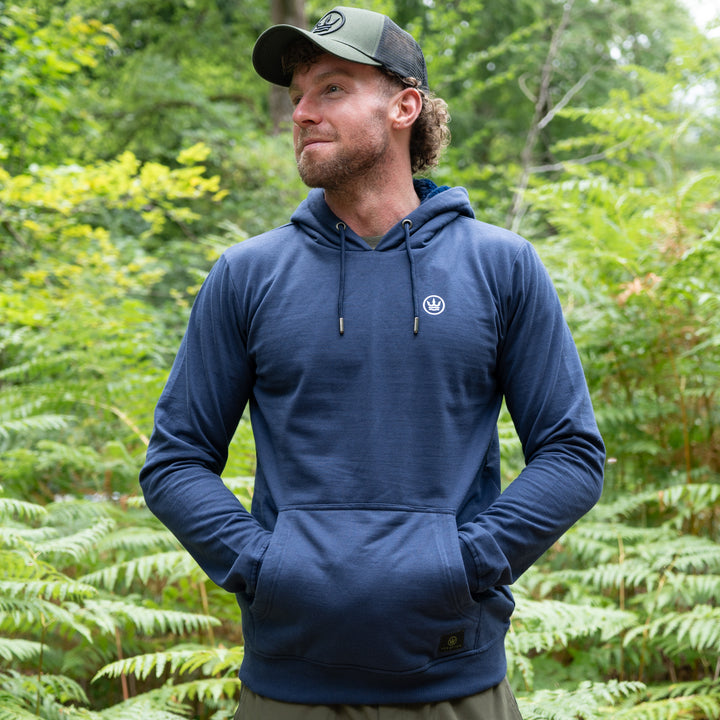 Moonlight Hoodie - Navy with White
