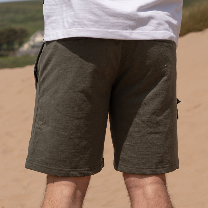 Green Jogger Shorts - With zip pockets