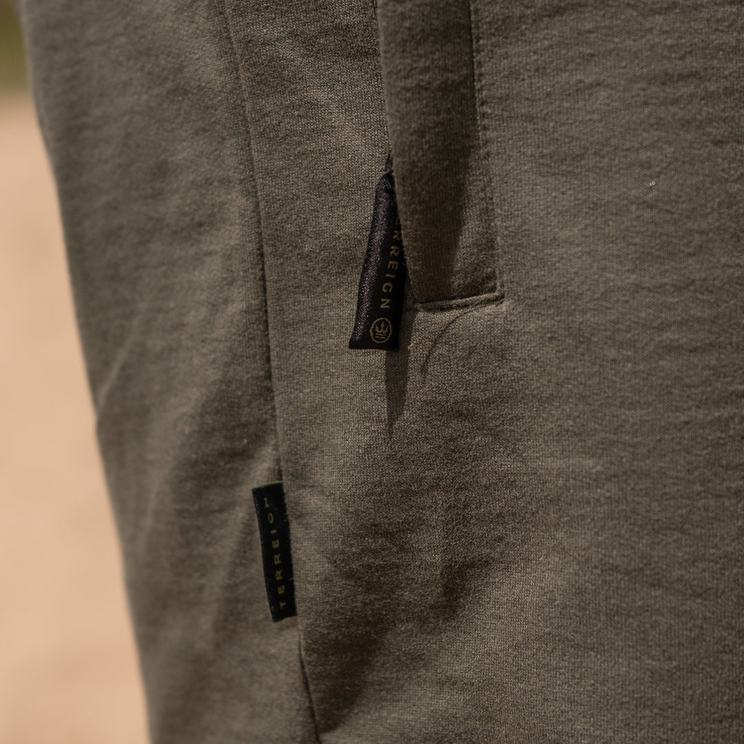 Green Jogger Shorts - With zip pockets