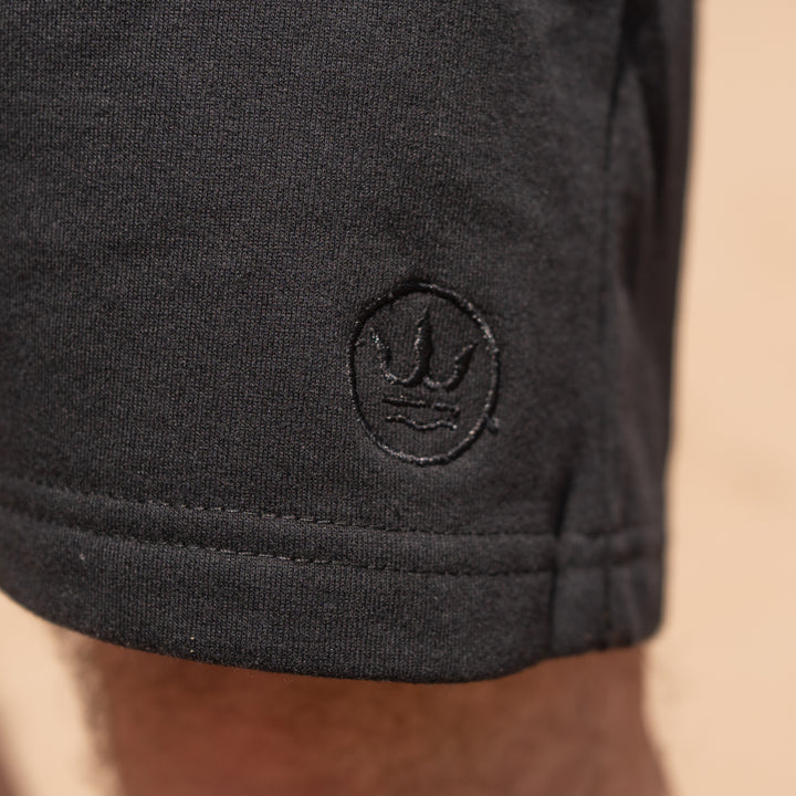 Black Jogger Shorts - With Zip Pockets
