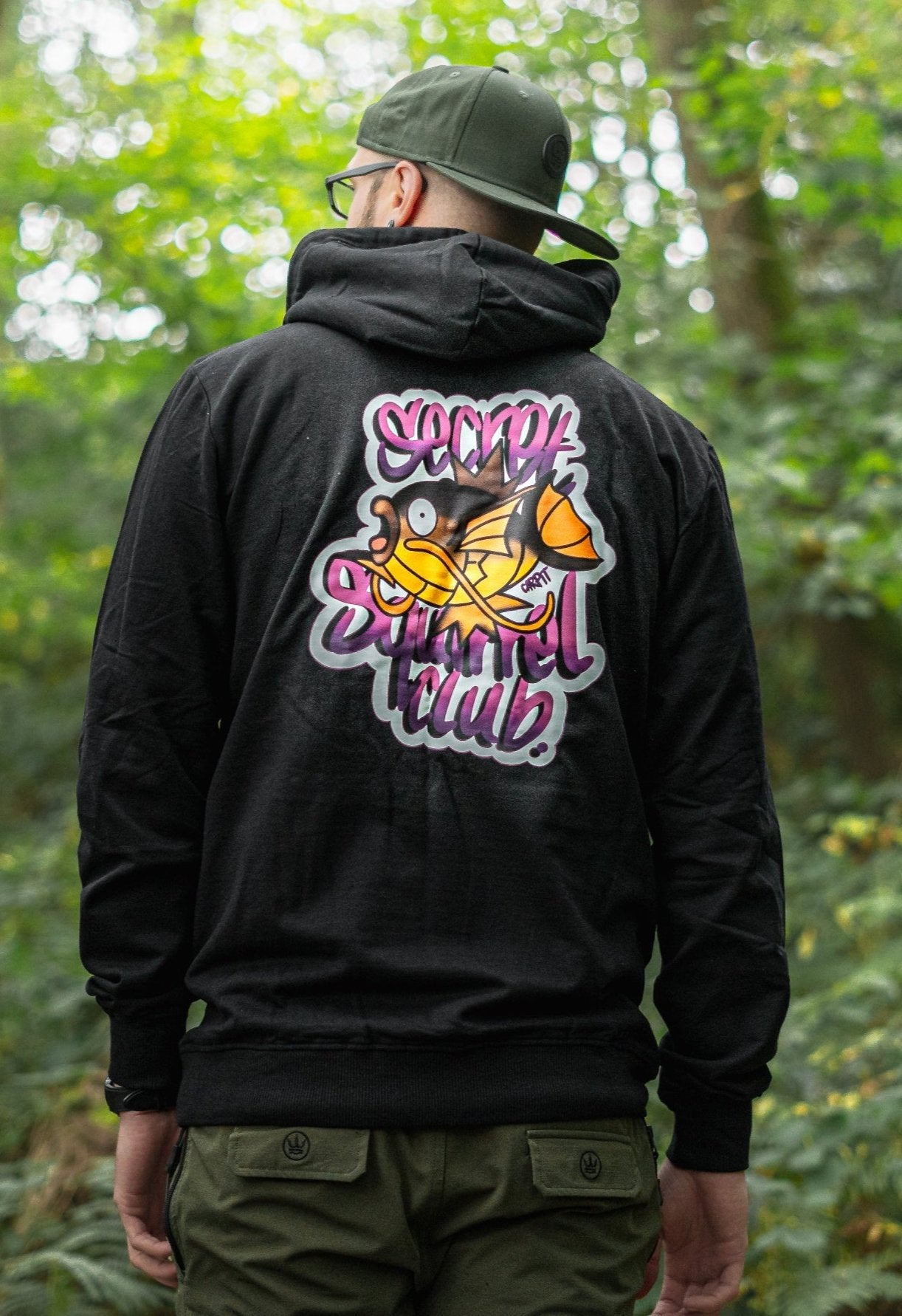 Black Secret Squirrel Club Carp Hoodie - by Carpit