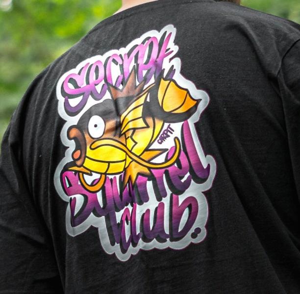 Black Secret Squirrel Club Carp T-Shirt - By Carpit