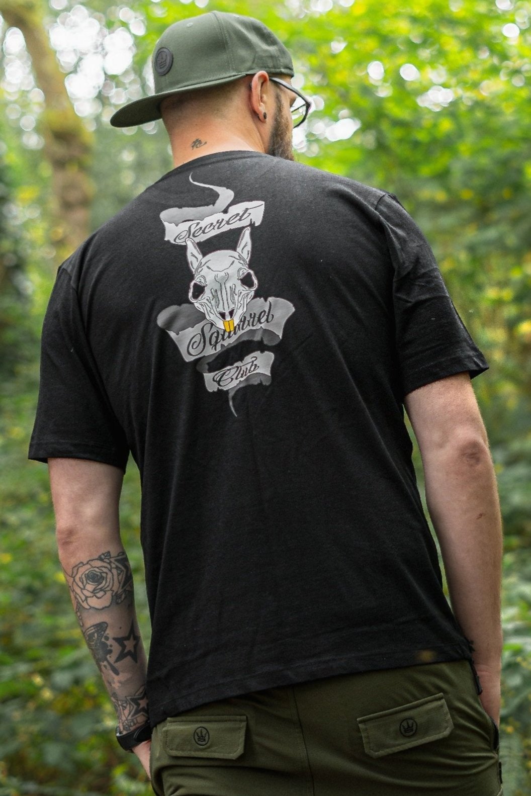 Black Secret Squirrel Club Squirrel Skull T-Shirt - By Carpit