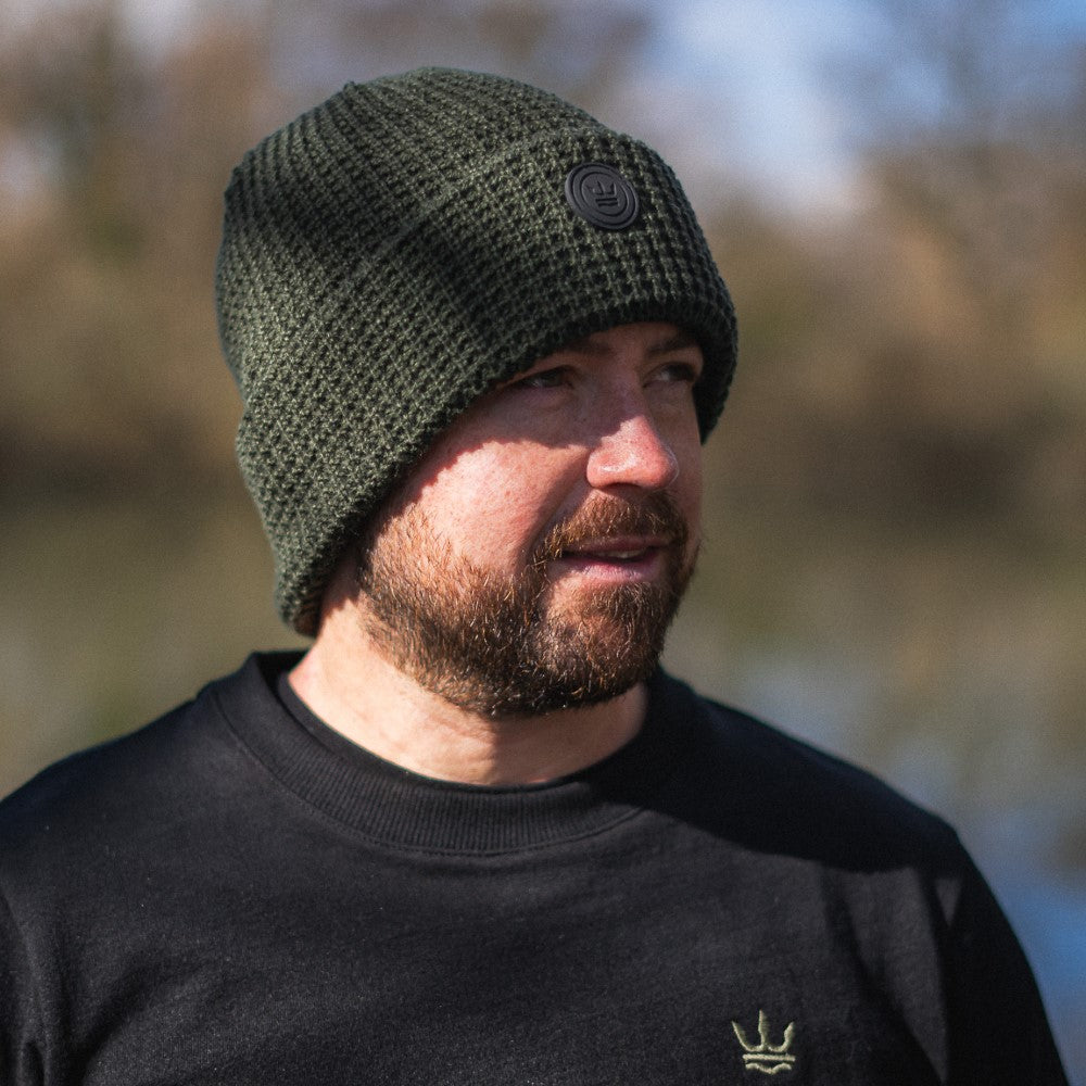 Patch Beanie Hat Green-Hat-Terreign Clothing