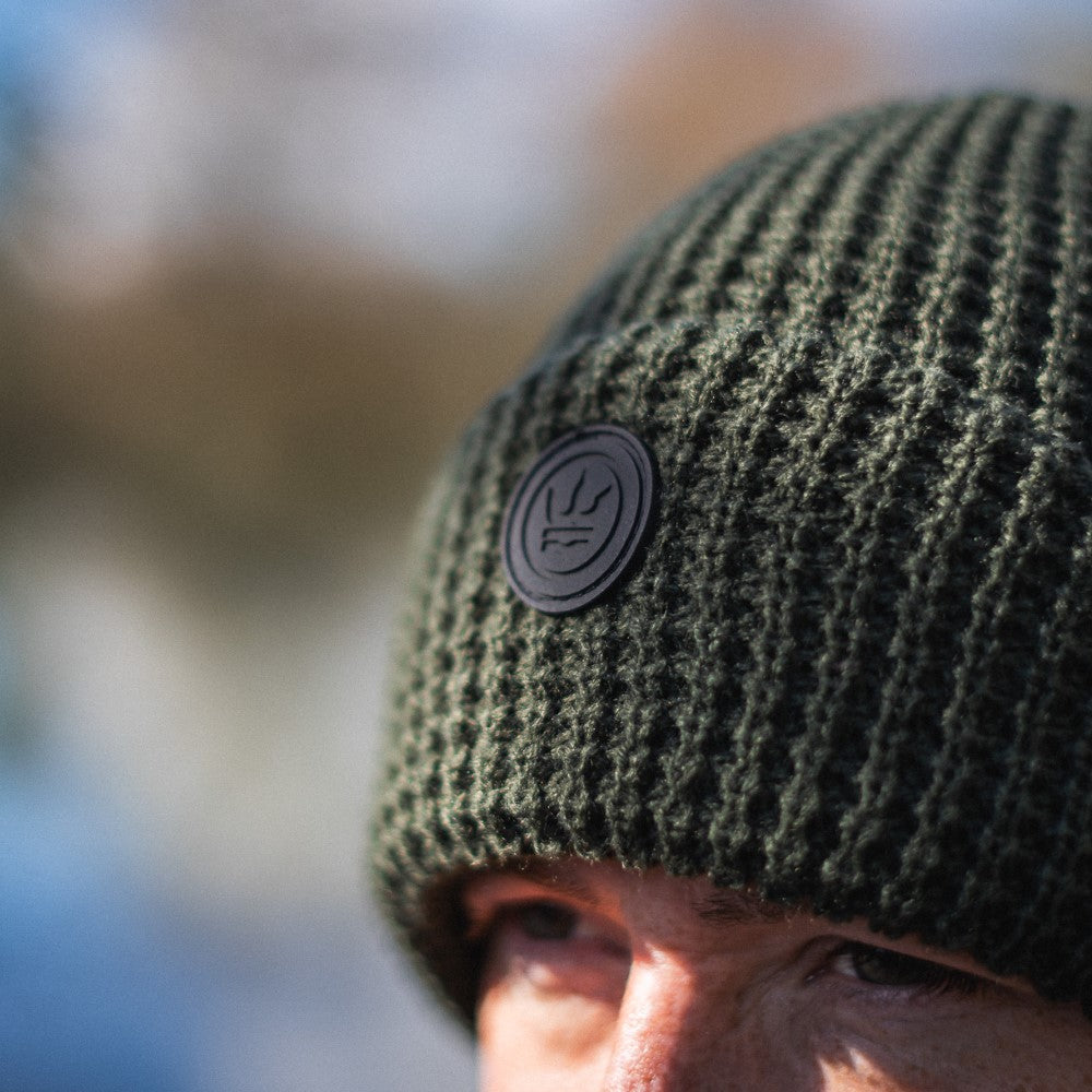 Patch Beanie Hat Green-Hat-Terreign Clothing