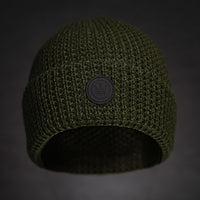 Patch Beanie Hat Green-Hat-Terreign Clothing