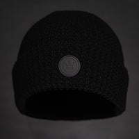 Patch Beanie Hat Black-Hat-Terreign Clothing