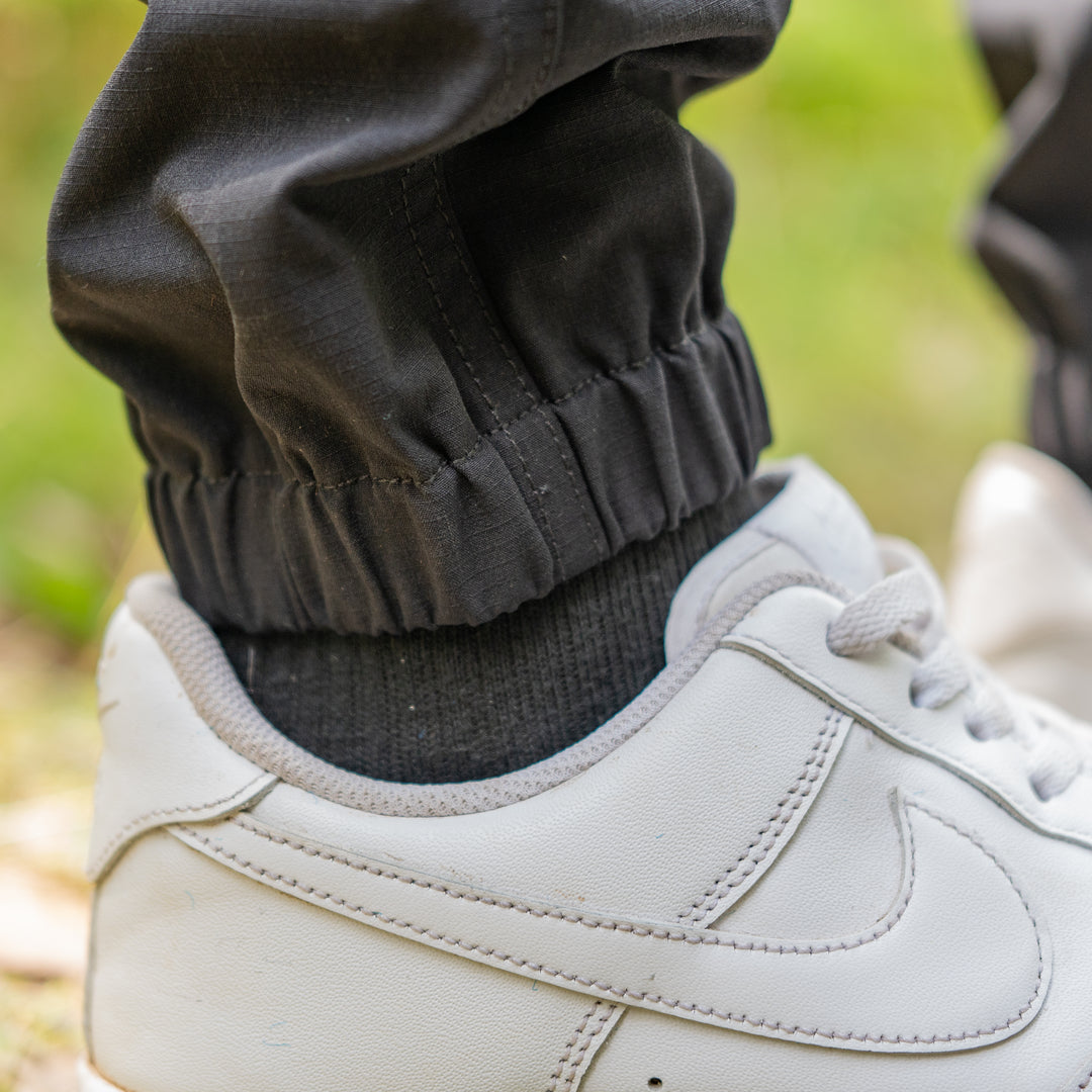 Timeless CUFFED Cargo Trouser - Black